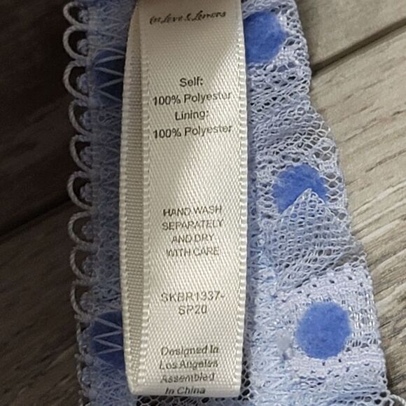 For Love & Lemons Periwinkle Harper Ruffle Bra Size Medium - Picture 7 of 8